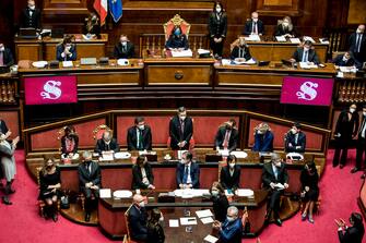 Senato - Voto di fiducia su governo Draghi