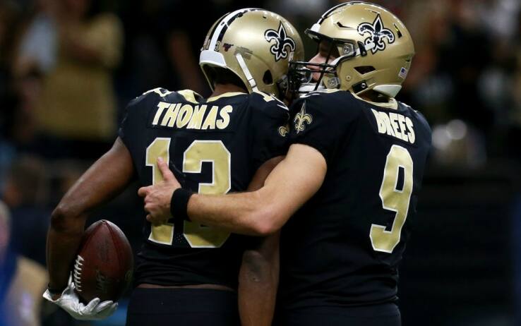 Michael Thomas e Drew Brees Michael Thomas e Drew Brees