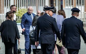 Il ministro della Giustizia Carlo Nordio visita il carcere Lorusso e Cotugno dopo che due donne sono morte, una suicidandosi e l'altra dopo un periodo di rifiuto di alimentarsi, Torino, 12 agosto 2023.
ANSA/TINO ROMANO