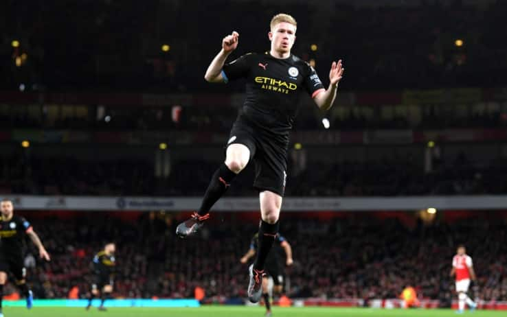 L'esultanza di Kevin De Bruyne (foto getty)