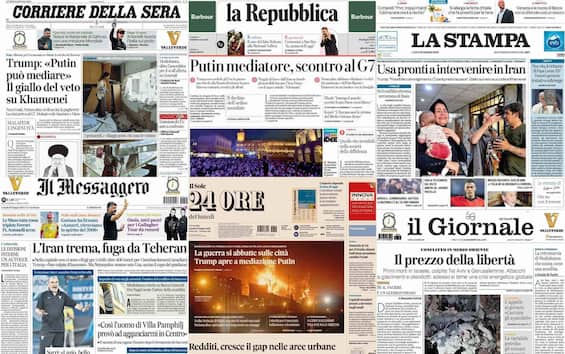 Le prime pagine dei quotidiani di oggi 16 giugno: la rassegna stampa
