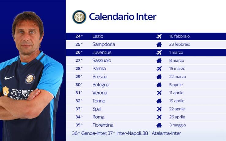 Il calendario dell'Inter