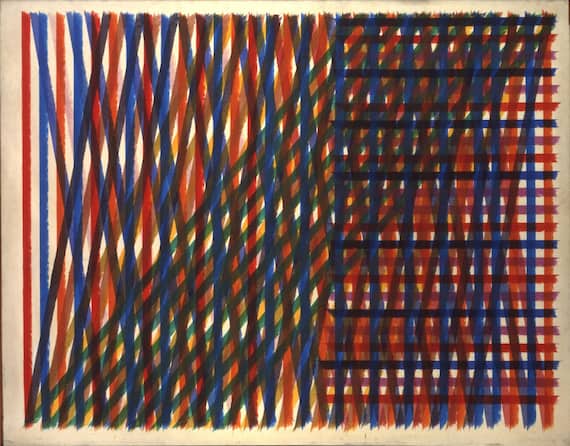 Piero Dorazio, La Ribambelle des Gobelins, 1964, Torino, GAM. Courtesy Archivio Piero Dorazio Milano / Piero Dorazio by SIAE 2026. Foto su concessione della Fondazione Torino Musei