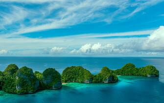 Indonesia, West Papua, Papua, Raja Ampat, Wayag, Small islands on sea
