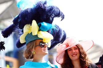 ASCOT, ENGLAND - JUNE 18: Race goers attend Day One of Royal Ascot 2024 at Ascot Racecourse on June 18, 2024 in Ascot, England. (Photo by Bryn Lennon/Getty Images)