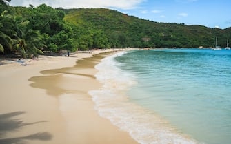 Tropical beach, Anse Lazio, Praslin Island, Seychelles