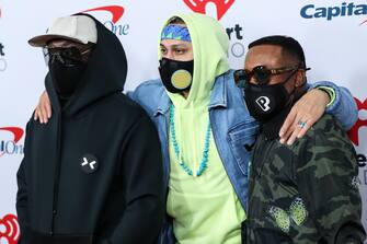 INGLEWOOD, LOS ANGELES, CALIFORNIA, USA - DECEMBER 03: will.i.am, Taboo and apl.de.ap of Black Eyed Peas arrive at iHeartRadio 102.7 KIIS FM's Jingle Ball 2021 Presented By Capital One held at The Forum on December 3, 2021 in Inglewood, Los Angeles, California, United States. (Photo by Xavier Collin/Image Press Agency/Sipa USA)