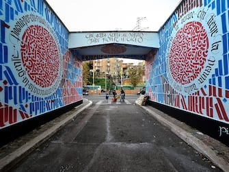 10/11/2015 Roma. Street art al Trullo. Murale di Piger