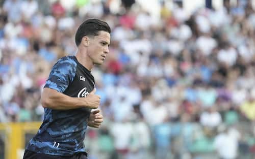 Castel di Sangro - Giacomo Raspadori of Napoli during preseason training camp of SSC Napoli at Stadio Patini in Castel di Sangro, Italy, on July 29, 2024 (Castel di Sangro - 2024-07-29, Marco Zac) p.s. la foto e' utilizzabile nel rispetto del contesto in cui e' stata scattata, e senza intento diffamatorio del decoro delle persone rappresentate