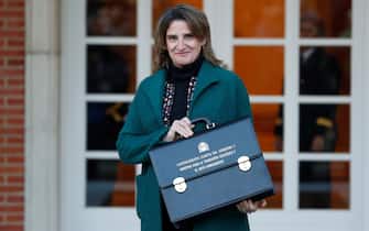 Teresa Ribera arriving to a Ministers Board meeting at MoncloaPalace, in Madrid on Tuesday, 14 January 2020.