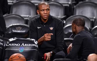 PHOENIX, AZ - DECEMBER 15:  VP of Basketball Operations James Jones of the Phoenix Suns looks on before the game against the Minnesota Timberwolves on December 15, 2018 at Talking Stick Resort Arena in Phoenix, Arizona. NOTE TO USER: User expressly acknowledges and agrees that, by downloading and or using this photograph, user is consenting to the terms and conditions of the Getty Images License Agreement. Mandatory Copyright Notice: Copyright 2018 NBAE (Photo by Barry GossageNBAE via Getty Images)