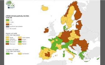 La mappa dell'Ecdc