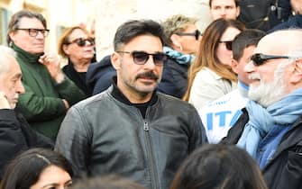 Roma, Funerali di Antonello Fassari. Nelle foto Edoardo Leo