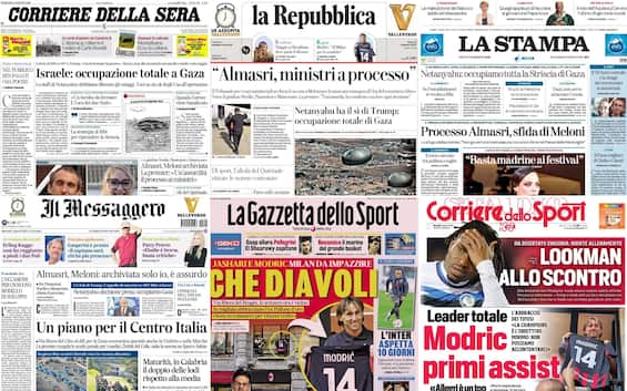 le prime pagine dei quotidiani di oggi 5 agosto la rassegna stampa