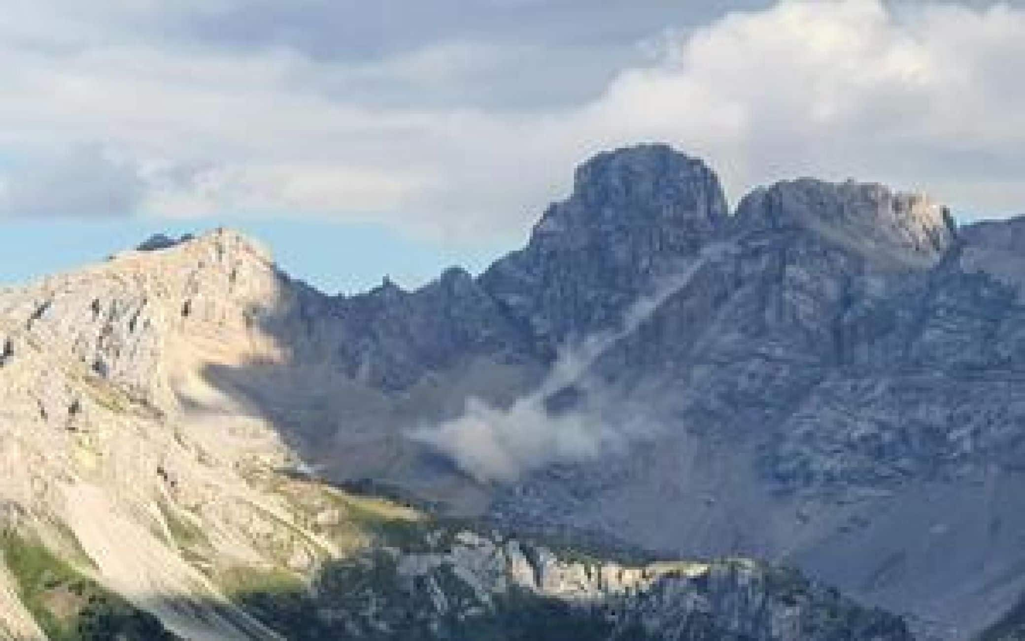 La frana su Cima Uomo