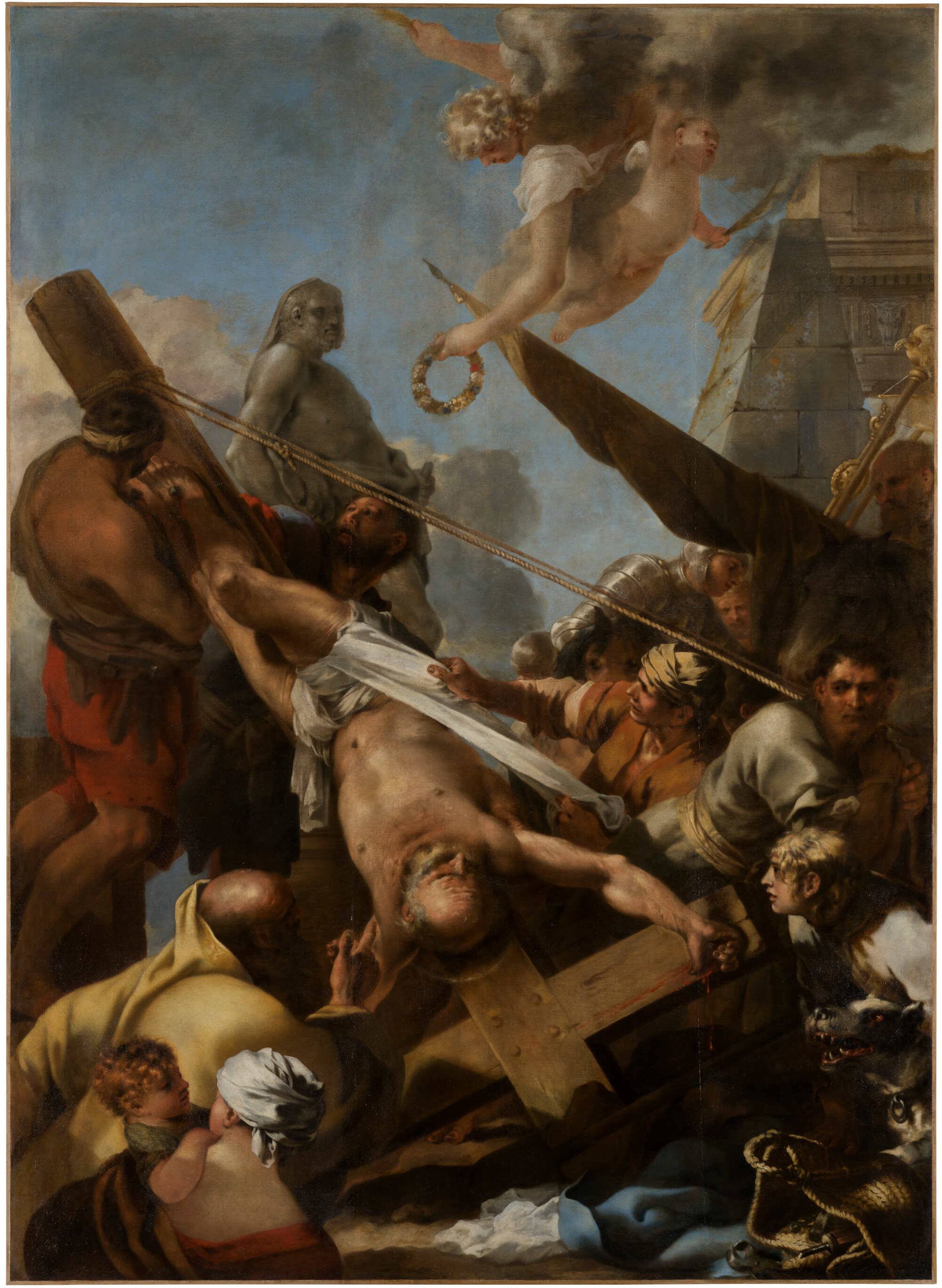 "Le crucifiement de S. Pierre" di Sébastien Bourdon, 1643 "Le crucifiement de S. Pierre" di Sébastien Bourdon, 1643