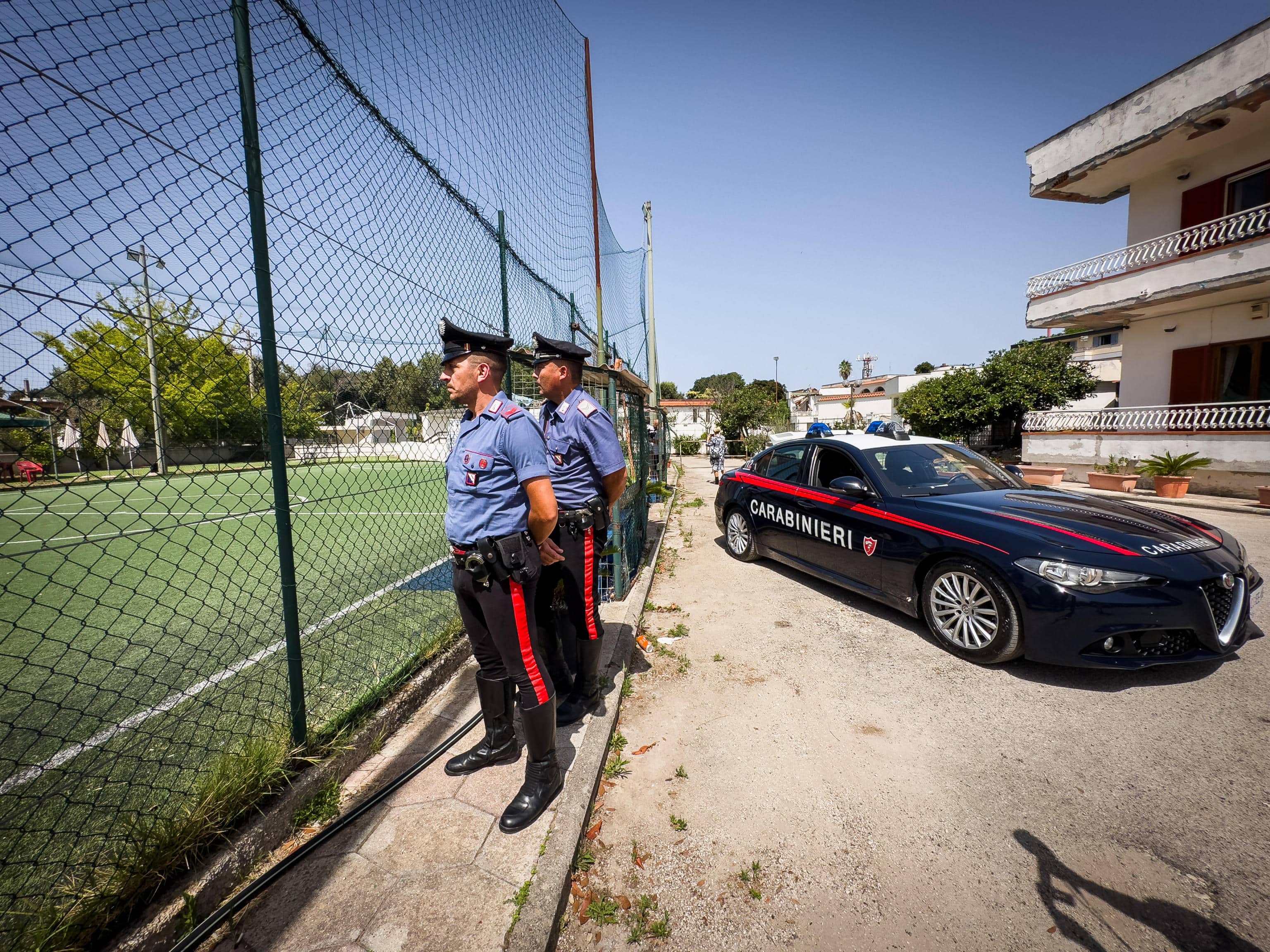 Il luogo dell'accoltellamento, a Giugliano in Campania