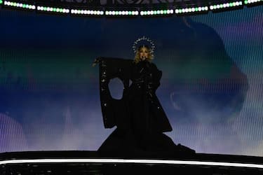 US pop star Madonna performs onstage during a free concert at Copacabana beach in Rio de Janeiro, Brazil, on May 4, 2024.Â . Madonna ended her "The Celebration Tour" with a performance attended by some 1.5 million enthusiastic fans. (Photo by Pablo PORCIUNCULA / AFP) (Photo by PABLO PORCIUNCULA/AFP via Getty Images)