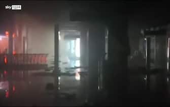 L'incendio all'aeroporto di Catania