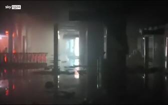 L'incendio all'aeroporto di Catania