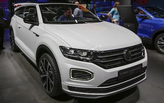 September 12, 2019, Frankfurt, Hesse, Germany: The German car manufacturer VW displays the VW T-Roc Cabriolet R-Line subcompact crossover SUV at the 2019 Internationale Automobil-Ausstellung  (Credit Image: © Michael Debets/Pacific Press via ZUMA Wire)