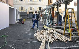 Lavori in corso seggi elezione presidente della Repubblica