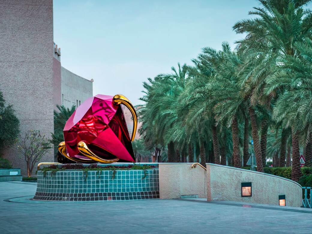 Jeff Koons, Diamond (Red). Image courtesy Riyadh Art