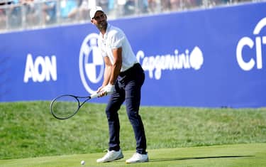 Novak Djokovic during the All-Star Match at the Marco Simone Golf and Country Club, Rome, Italy, ahead of the 2023 Ryder Cup. Picture date: Wednesday September 27, 2023.