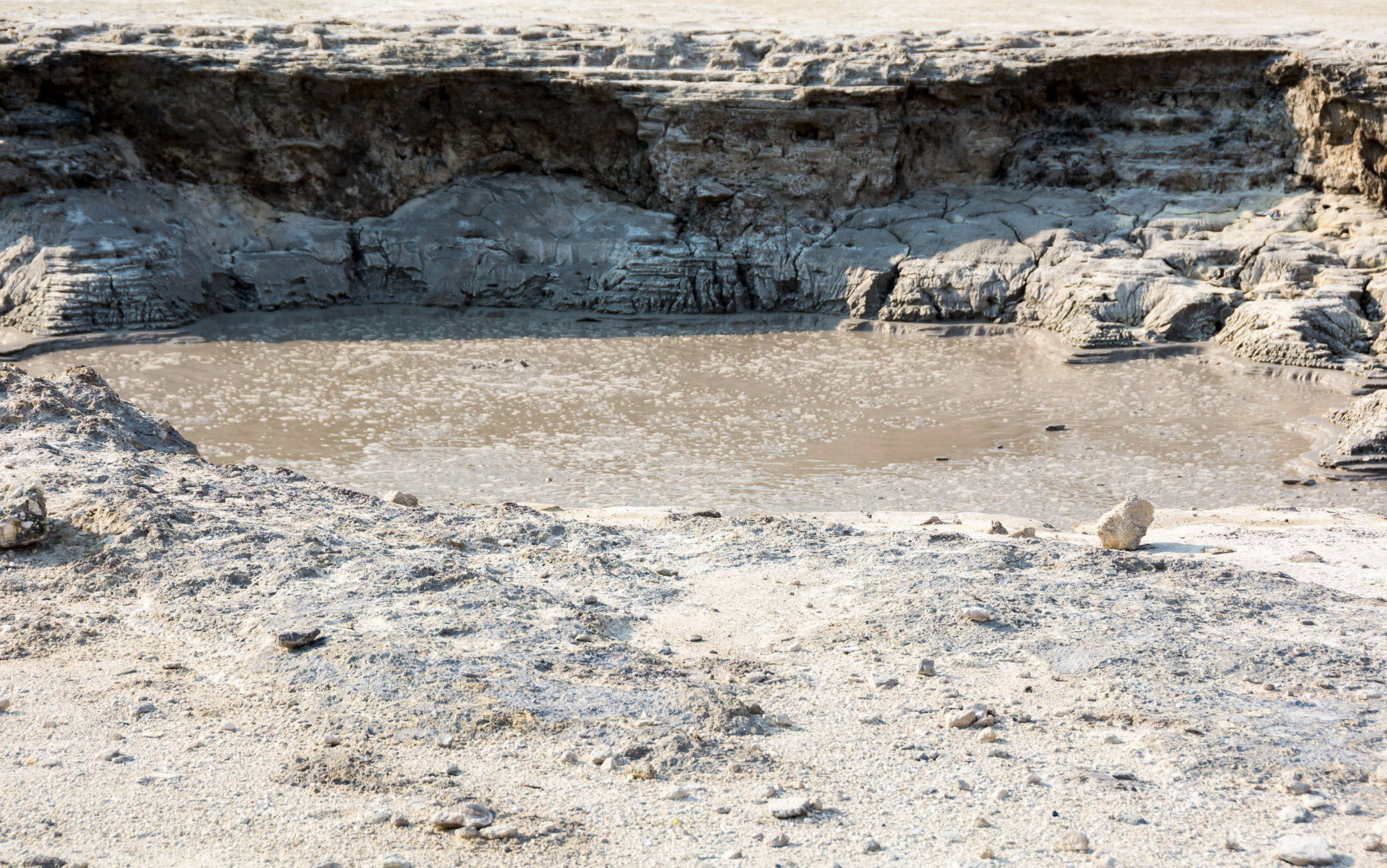 Boiling mud in Solfatara crater, Italy