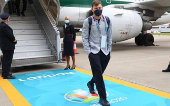 L'arrivo degli Azzurri a Londra per la finale di Euro 2020