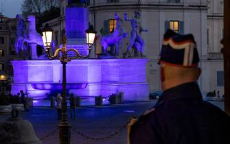 Giornata Mondiale Autismo: illuminata fontana Dioscuri davanti Q