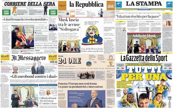 le prime pagine dei quotidiani di oggi 31 maggio la rassegna stampa di sky tg24 da Tg24.sky.it le prime pagine dei quotidiani di oggi 31 maggio la rassegna stampa di sky tg24