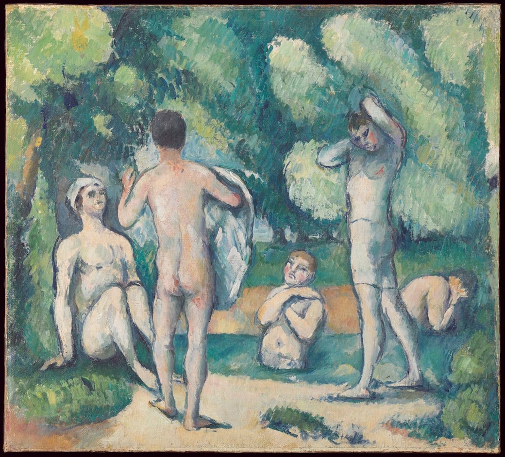 Paul Cézanne, Bagnanti, 1879 - 1880, olio su tela. Detroit Institute of Arts, Lascito di Robert H. Tannahill, 70.162.