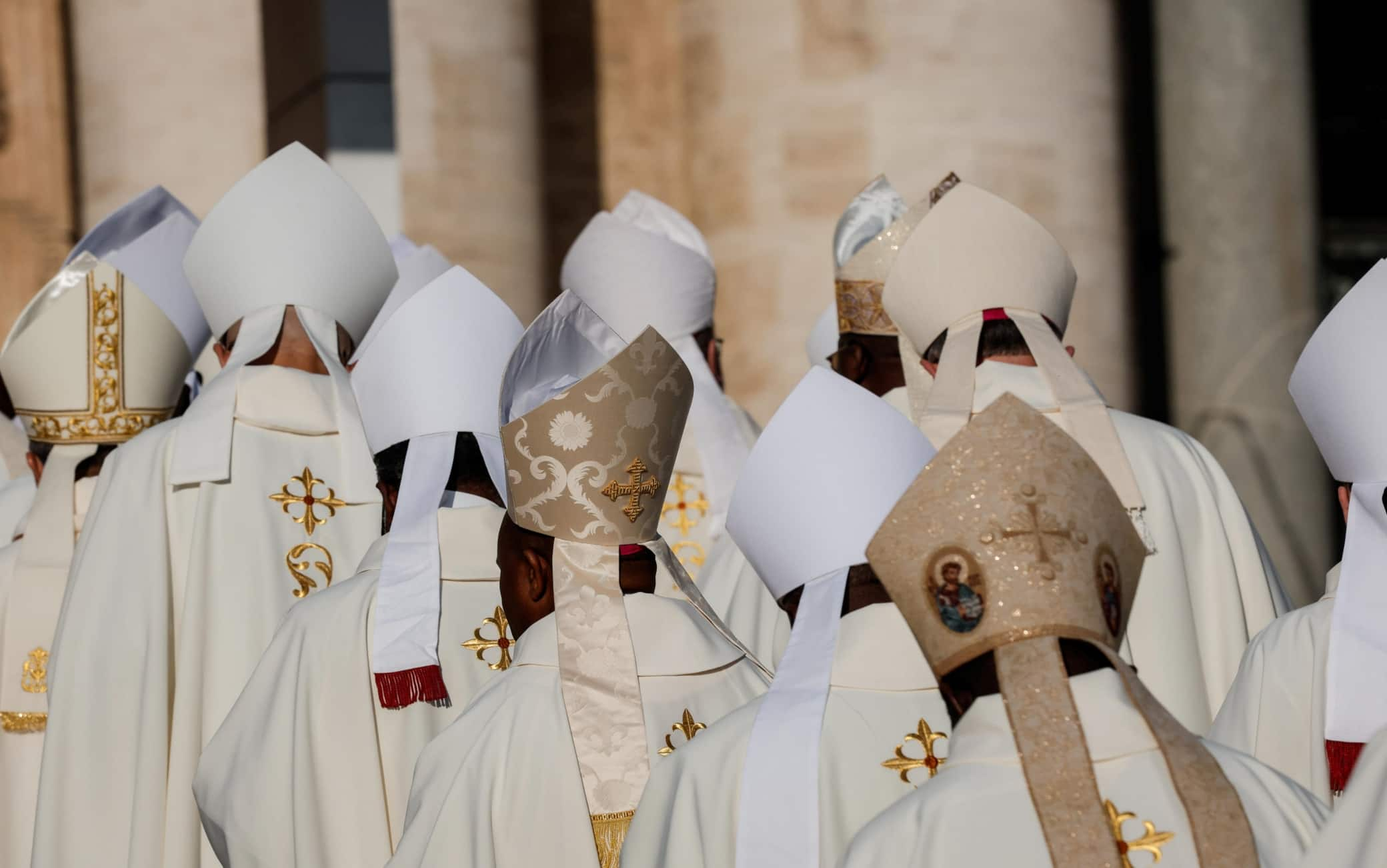 Pope Francis leads a Holy Mass with the new Cardinals and opening of the Synod of Bishops in Saint Peter's Square, Vatican City, 4 October 2023. ANSA/GIUSEPPE LAMI