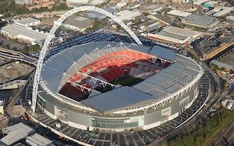Wembley Stadium, London, 2006. Aerial view. Artist: Historic England Staff Photographer. (Photo by English Heritage/Heritage Images/Getty Images)