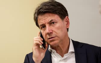 Giuseppe Conte at the Scout Center during the national assembly of the Progressive Polo, Rome 18 June 2023. ANSA/GIUSEPPE LAMI