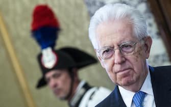 L'ex premier Mario Monti durante la relazione annuale della Banca d'Italia presso Palazzo Koch, Roma, 31 maggio 2019. ANSA/ANGELO CARCONI