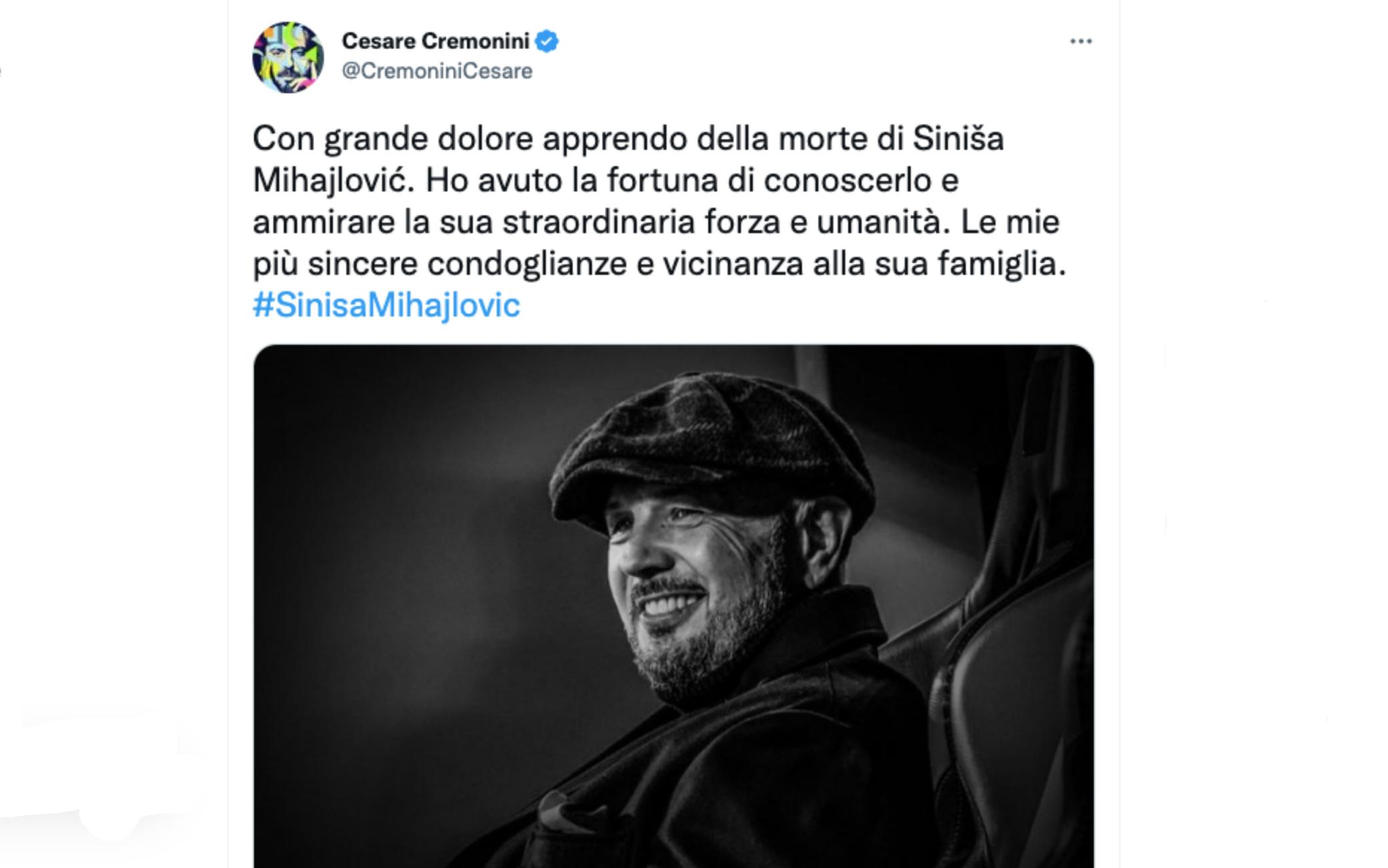 Il ricordo social di Sinisa Mihajlovic