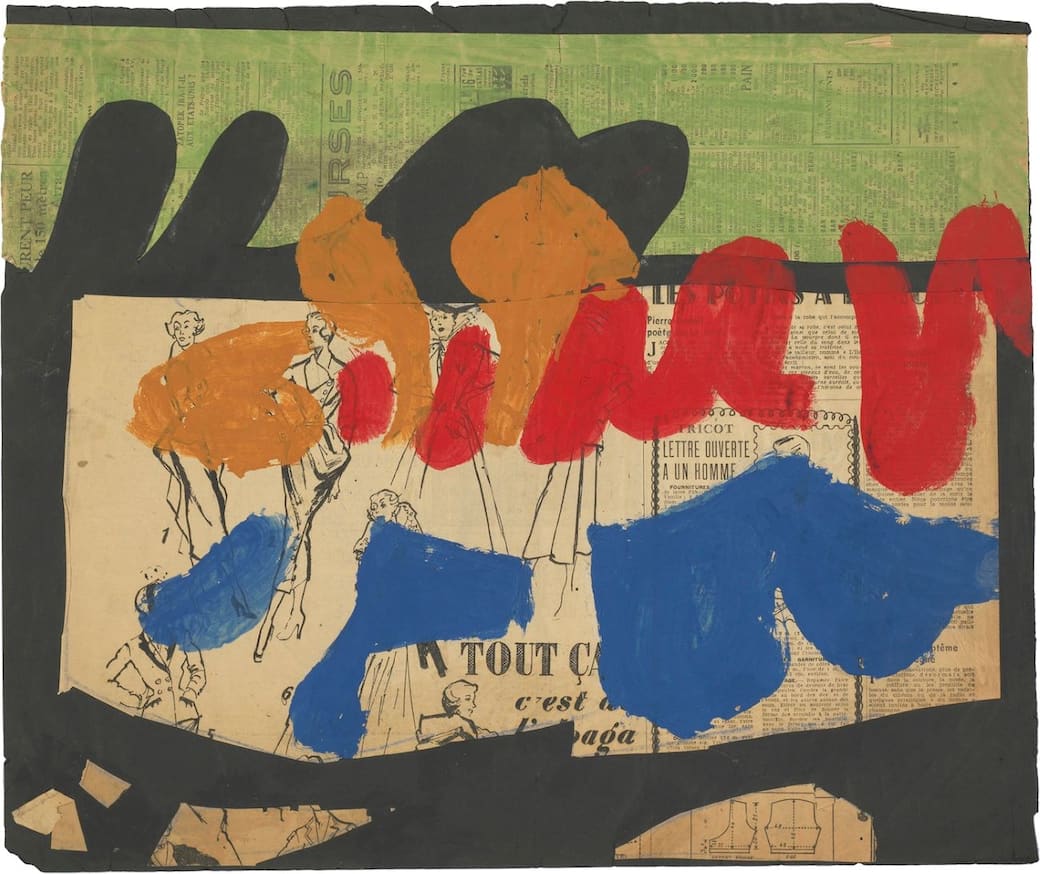 Le Corbusier (Charles-Edouard Jeanneret), Untitled (abstract composition), around 1950. Gouache, pastel and glued paper on paper, 39,5 × 47 cm. Fondation Le Corbusier, Paris © 2025, FLC/ProLitteris, Zurich