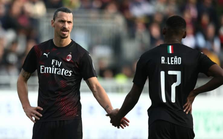 Ibra e Leao a Cagliari