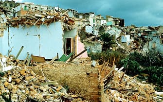 Una foto del terremoto in Irpinia , 1980 ANSA 
