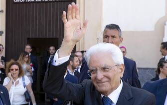 A handout photo made available by the Quirinal Press Office, shows Italian President, Sergio Mattarella during the visit to Palermo, Italy, 27 June 2023. On 27 June they will participate in a symposium Cotec..ANSA/PAOLO GIANDOTTI / QUIRINALE PALACE / HANDOUT HANDOUT EDITORIAL USE ONLY/NO SALES NPK