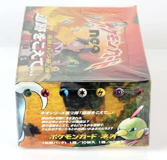 Story from Jam Press (Pokemon Cards)

Pictured: The Japanese version of the “Neo Discovery Set” of Pokémon cards.

Box of rare Pokémon cards sells for £10,400.

A box of rare Pokémon cards has sold for £10,400.

The collection was released in 2000.

It is the Japanese version of the “Neo Discovery Set” – which was first released in the UK.

The box has never been opened and it is still sealed.

It contains 60 packs of trading cards from the popular Japanese series.

Although it was only estimated to rake in £5,000 at auction, it was sold for more than double that.

As it is unopened, there is a possibility it has expensive and rare cards inside – explaining the extortionate price tag.

The “Crossing the Ruins Japanese Sealed Booster Box” is still in ‘excellent condition.’

It was sold at auction by Ewbanks, in Woking, Surrey alongside other pricey Pokémon cards.

Another sealed booster box sold for £6,240 despite only expecting to make £3,500.

The ‘Team Rocket Unlimited Booster box’ contained just 36 packs of trading cards.

However, it has minor damage including dents and a tear in the seal.

A single trading card sold for a shocking £2,470.

It features a picture of the character Pikachu wearing a 'Charizard' poncho.

The card was a Japanese exclusive and released in 2016.

A Charizard “topper card” also sold for £1,235.

The rare card is in near mint condition and comes in a set of 12.

A Pokémon CD sold for a staggering £1,040.

The sealed promo CD was released in 1998 and comes with a pack of cards.

Pokémon trading cards became popular amongst 90s school kids following the success of the video game series.

More than 52.9 billion cards have been sold worldwide.

ENDS