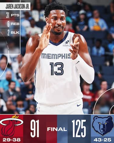 MEMPHIS GRIZZLIES-MIAMI HEAT 125-91