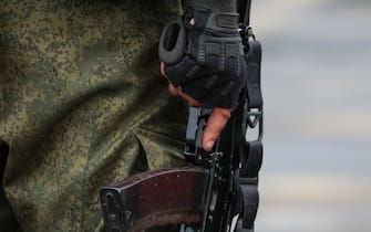 RUSSIA, ROSTOV-ON-DON - JUNE 24, 2023: A serviceman is seen in a street. Erik Romanenko/TASS/Sipa USA