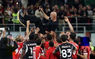 AC Milan’s manager Stefano Pioli reacts at the end of the Italian serie A soccer match between AC Milan and Salernitana at Giuseppe Meazza stadium in Milan,  25 May  2024.
ANSA / MATTEO BAZZI