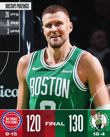 BOSTON CELTICS-DETROIT PISTONS 130-120