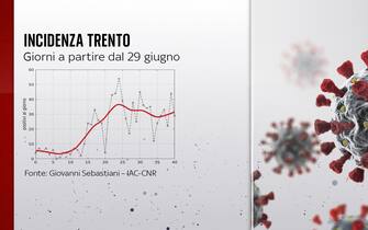 Grafiche coronavirus: l'incidenza a Trento