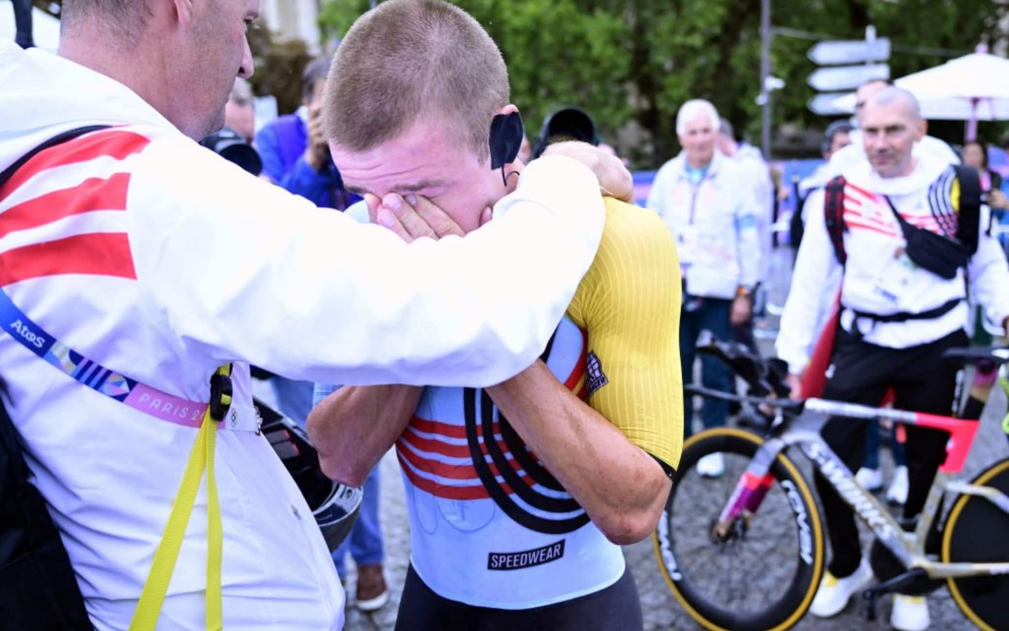 Evenepoel in lacrime