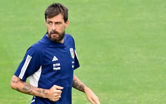 Italian International Francesco Acerbi during a training session of the Italian team at Coverciano traning centre in Florence, Italy, 12 June 2023
ANSA/CLAUDIO GIOVANNINI